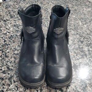 Harley-Davidson Black Zippered Womans Boots